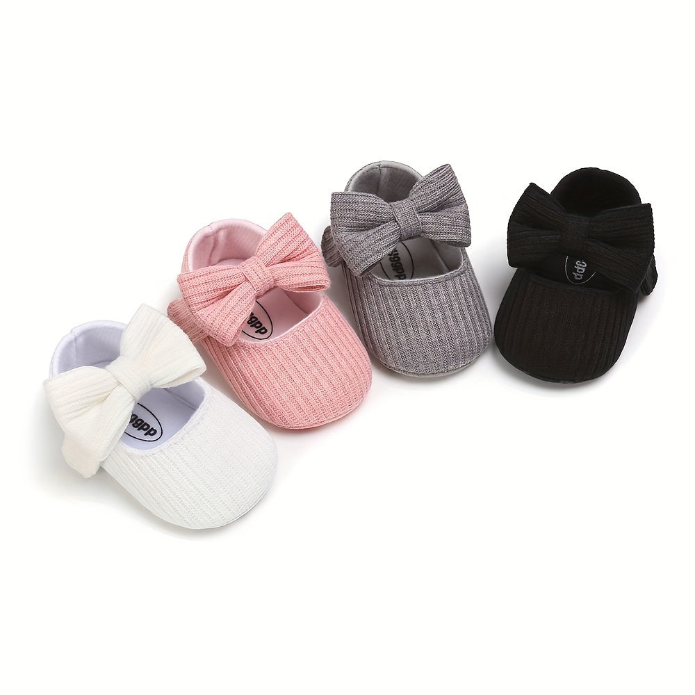 Infant Baby Girls Slippers Cozy Fleece Booties Soft Bottom Warm Cartoon Socks Newborn Crib Shoes Mary Jane Flats