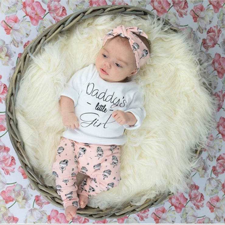 Infant Baby Girls Clothes Daddy's Little Girl T-shirt Cartoon Pants HeDress Your Little One in Style – The Perfect Blend of Comfort and Cuteness with Our Infant Baby Girls Clothes Set
When it comes to dressing your baby, nothing compar0Stef's Store