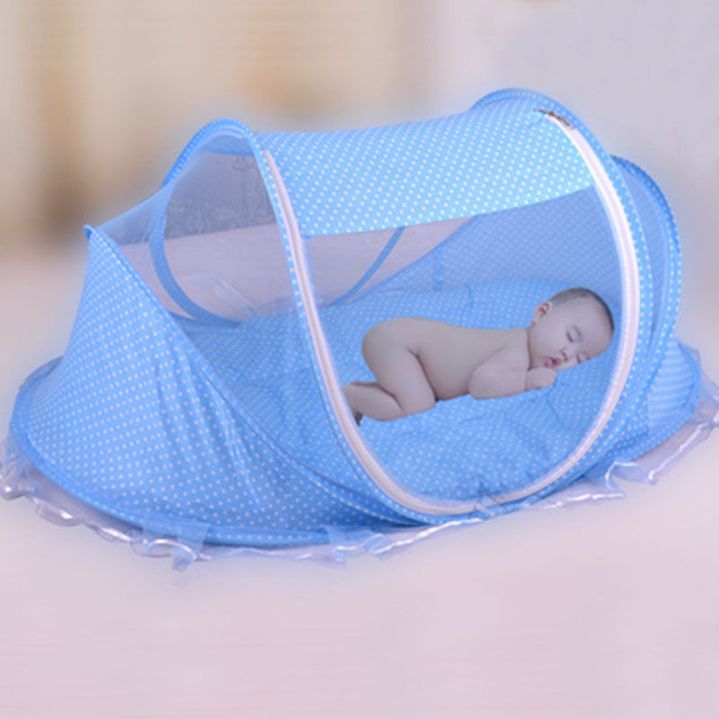 Foldable Baby Bed with Pillow Set – Portable and Comfortable Baby BedProduct Description:
Introducing the Foldable Baby Bed Net with Pillow Set, a versatile and essential accessory for your little one’s comfort and safety. As parents,0Stef's Store