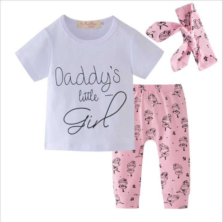 Infant Baby Girls Clothes Daddy's Little Girl T-shirt Cartoon Pants HeDress Your Little One in Style – The Perfect Blend of Comfort and Cuteness with Our Infant Baby Girls Clothes Set
When it comes to dressing your baby, nothing compar0Stef's Store