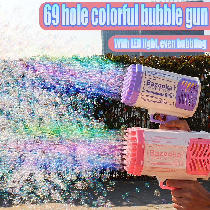 Bubble Gun Rocket 69 Holes Soap Bubbles Machine Gun Shape Automatic BlExperience the Magic of Bubbles with Our Bubble Gun Rocket 69 Holes – The Ultimate Bubble Guns Toy for Kids!
Turn ordinary playtime into an unforgettable adventure w0Stef's Store