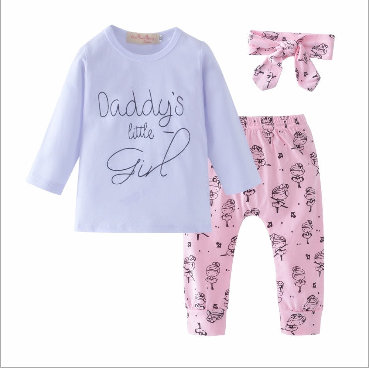 Infant Baby Girls Clothes Daddy's Little Girl T-shirt Cartoon Pants HeDress Your Little One in Style – The Perfect Blend of Comfort and Cuteness with Our Infant Baby Girls Clothes Set
When it comes to dressing your baby, nothing compar0Stef's Store