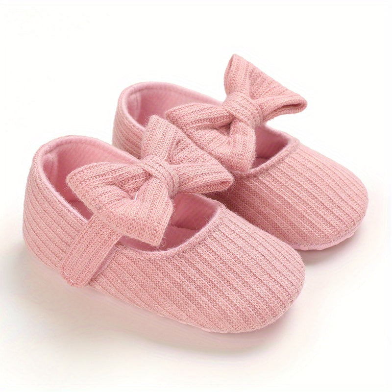 Infant Baby Girls Slippers Cozy Fleece Booties Soft Bottom Warm Cartoon Socks Newborn Crib Shoes Mary Jane Flats