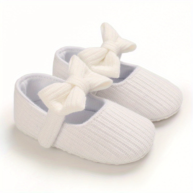 Infant Baby Girls Slippers Cozy Fleece Booties Soft Bottom Warm Cartoon Socks Newborn Crib Shoes Mary Jane Flats