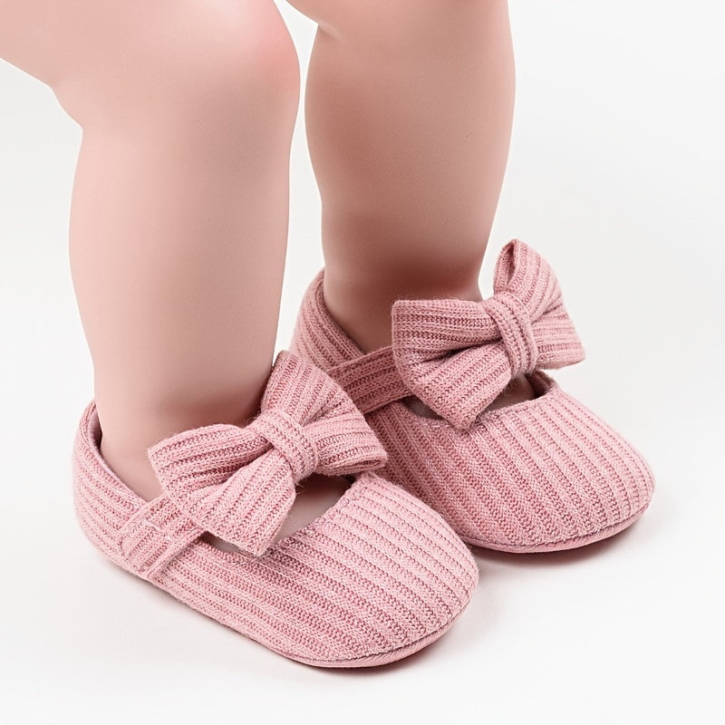 Infant Baby Girls Slippers Cozy Fleece Booties Soft Bottom Warm Cartoon Socks Newborn Crib Shoes Mary Jane Flats