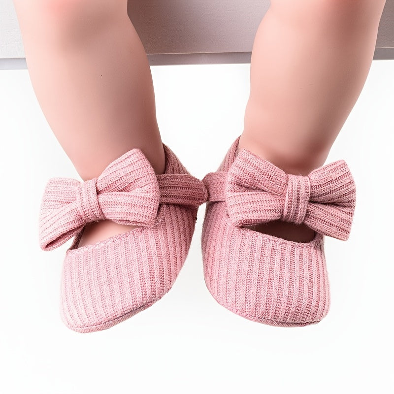 Infant Baby Girls Slippers Cozy Fleece Booties Soft Bottom Warm Cartoon Socks Newborn Crib Shoes Mary Jane Flats