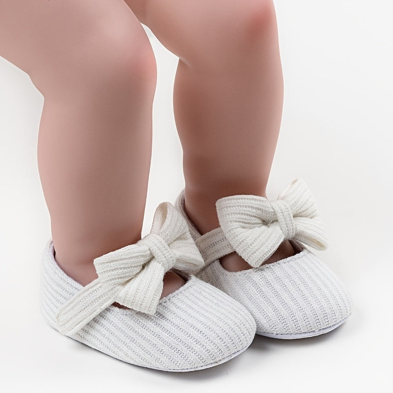 Infant Baby Girls Slippers Cozy Fleece Booties Soft Bottom Warm Cartoon Socks Newborn Crib Shoes Mary Jane Flats
