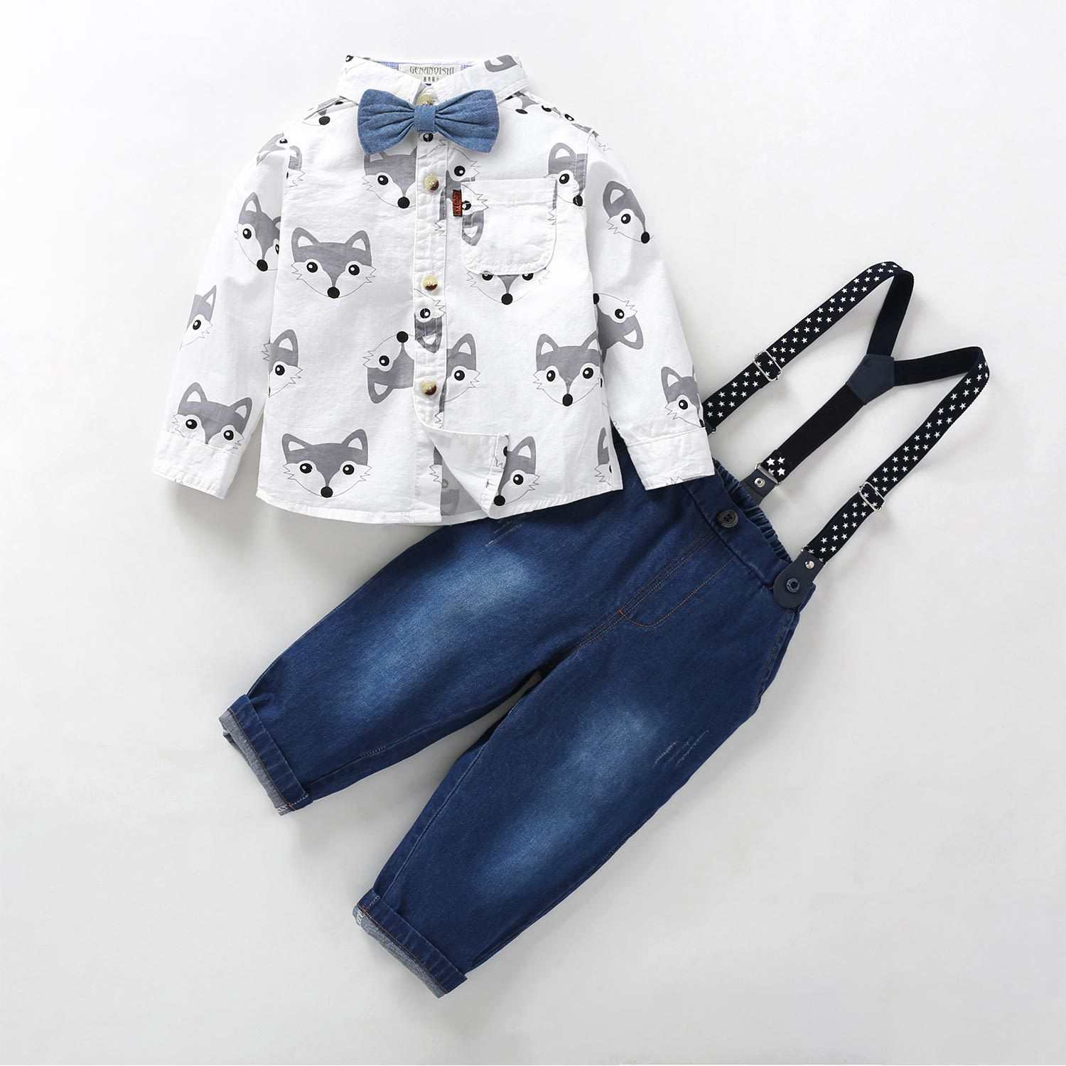Three-piece children suit of gentleman dress suspendersThree-piece Children Suit of Gentleman Dress Suspenders – The Perfect Ensemble for Your Little Gentleman
When style meets sophistication in childhood, the result is 0Stef's Store