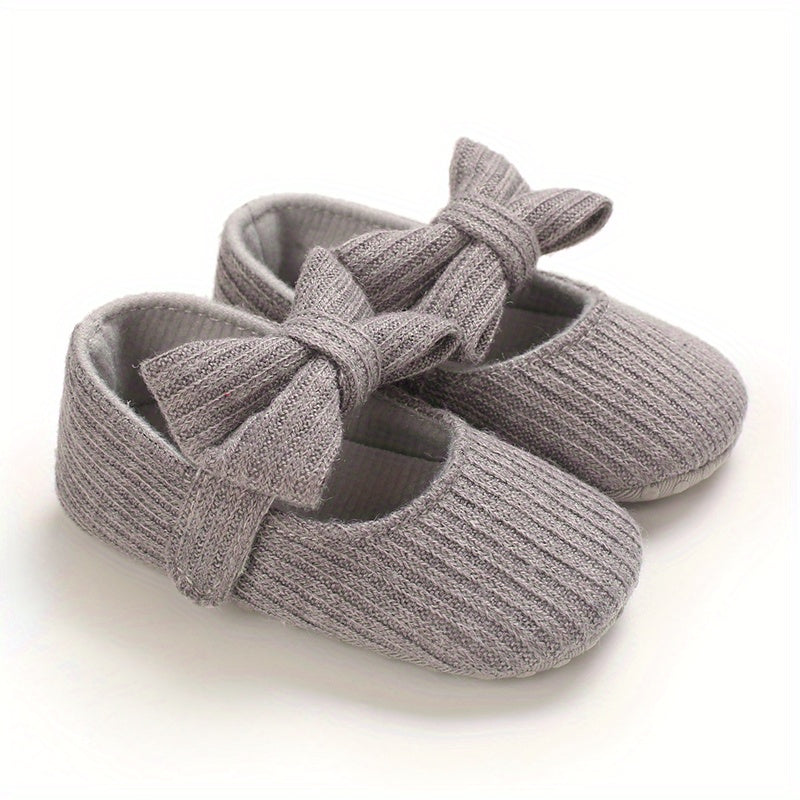 Infant Baby Girls Slippers Cozy Fleece Booties Soft Bottom Warm Cartoon Socks Newborn Crib Shoes Mary Jane Flats