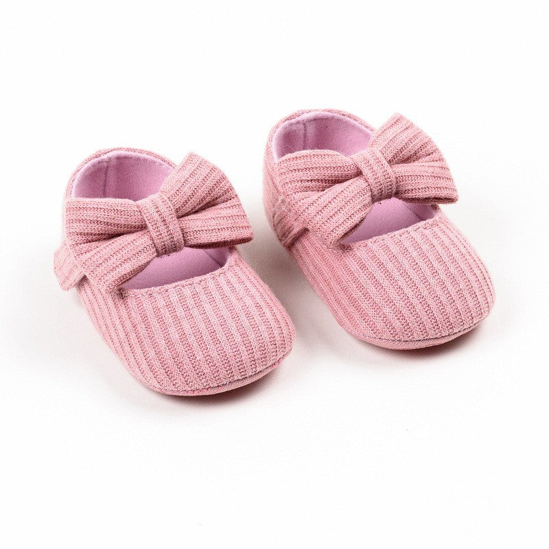 Infant Baby Girls Slippers Cozy Fleece Booties Soft Bottom Warm Cartoon Socks Newborn Crib Shoes Mary Jane Flats