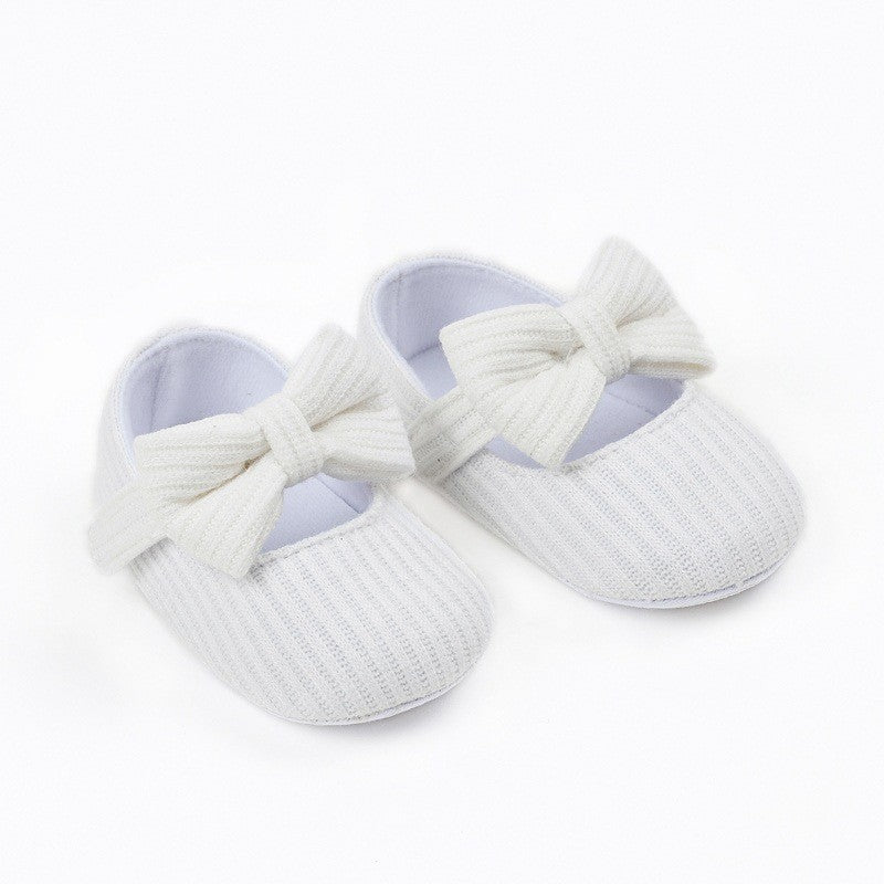 Infant Baby Girls Slippers Cozy Fleece Booties Soft Bottom Warm Cartoon Socks Newborn Crib Shoes Mary Jane Flats