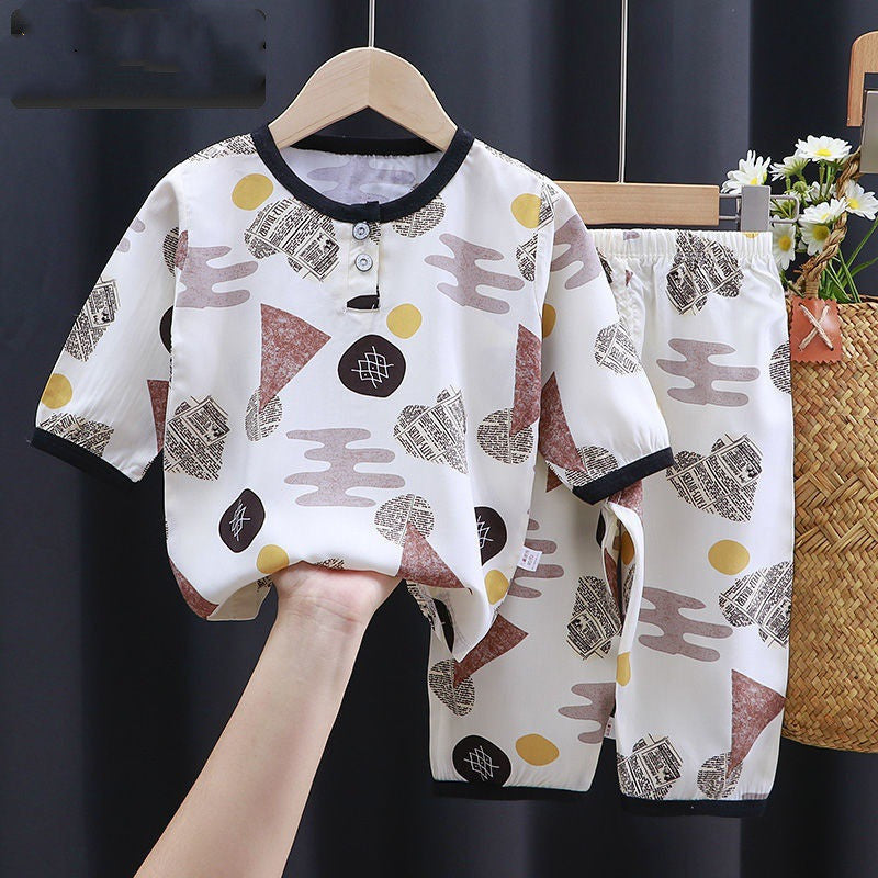 Summer Clothes Cotton Silk Air-conditioning Clothes Baby ClothesStay Cool and Stylish with Our Premium Summer Clothes for Babies
Summer is the perfect season for sunshine, laughter, and adorable outfits. Our lightweight, breathab0Stef's Store