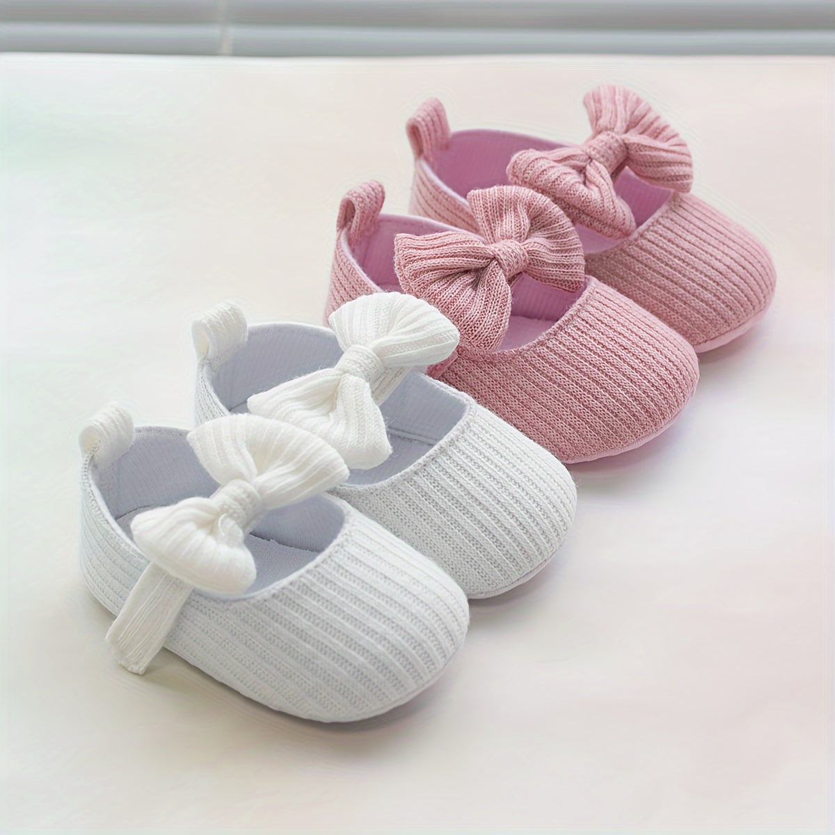 Infant Baby Girls Slippers Cozy Fleece Booties Soft Bottom Warm Cartoon Socks Newborn Crib Shoes Mary Jane Flats