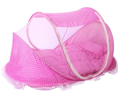 Foldable Baby Bed with Pillow Set – Portable and Comfortable Baby BedProduct Description:
Introducing the Foldable Baby Bed Net with Pillow Set, a versatile and essential accessory for your little one’s comfort and safety. As parents,0Stef's Store