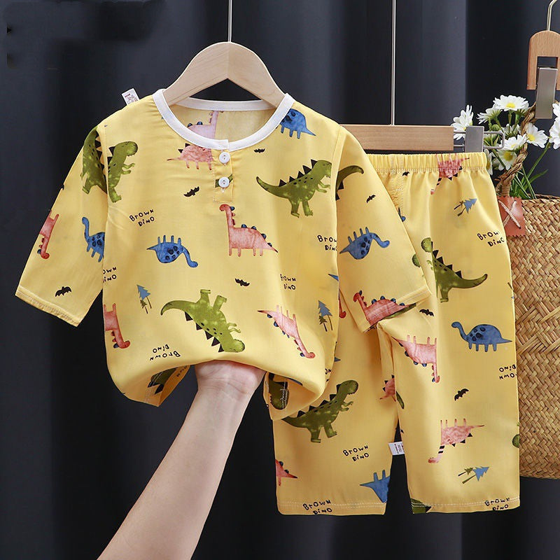 Summer Clothes Cotton Silk Air-conditioning Clothes Baby ClothesStay Cool and Stylish with Our Premium Summer Clothes for Babies
Summer is the perfect season for sunshine, laughter, and adorable outfits. Our lightweight, breathab0Stef's Store